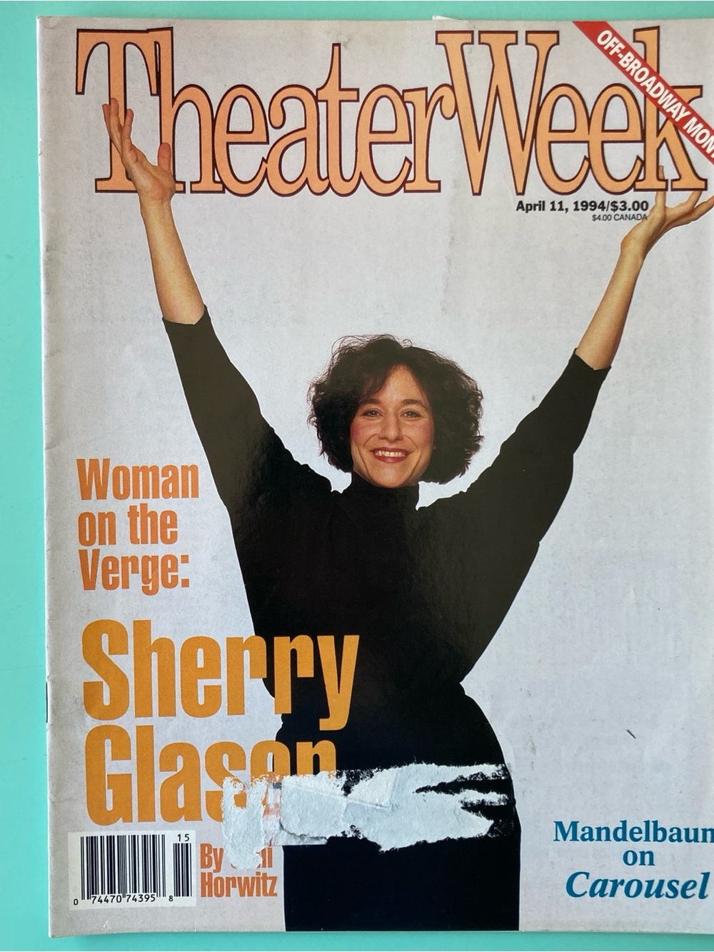 Sherry Glaser Family Secrets Theater Week Magazine April 11 1994 Label ResIdue